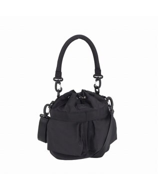 ACE BAGS & LUGGAGE JEWELNA by Jewelna Rose ナイロン巾着バッグ 16201 軽量 2WAY ハンドバッグ ショルダーバッグ ブラック