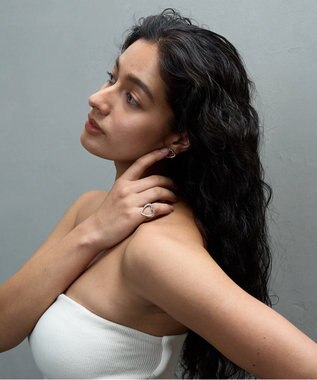 yoaa シルバー925 ハートピンキー リング シルバー925