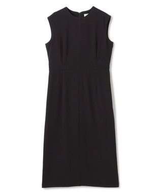 BEIGE， 【洗える・L-size】CINDY / クルーネックノースリーブワンピース Black x Black