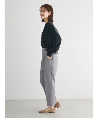 Green Parks 袖チュールドッキングリブプルオーバー Black