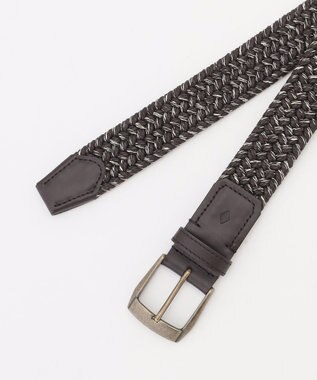 JOSEPH ABBOUD 【イタリア素材・ストレッチ・日本製】コットンメランジストレッチ ベルト ダークブラウン系