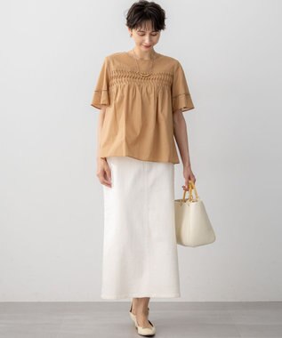 23区 アクリルハンドル バッグ アイボリー系