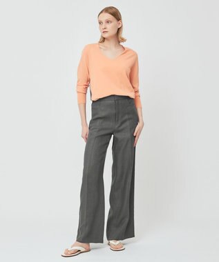 BEIGE， PIERIS / Vネックニット Apricot×Slate