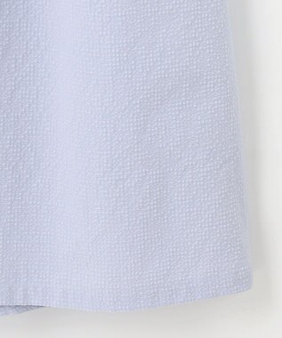 組曲 サッカーストレッチ ボウタイワンピース サックスブルー系