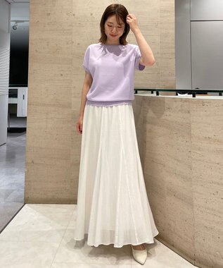 UNFILO L 【新色追加！/UVケア/接触冷感/抗菌防臭】スゴ機能 コンパクトニットＴ ライラック系