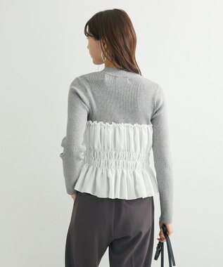 Green Parks ・ｓｗｉｎｇ　ｂｙ　ビスチェレイヤーハイネックニット Gray Mixture