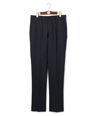J.PRESS MEN 洗練されたシルエットと機能美【ストレッチ】トリコチン ステムテーパードパンツ ネイビー系