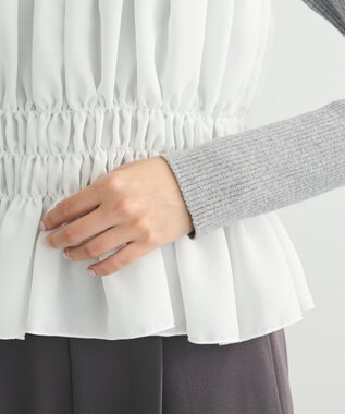 Green Parks ・ｓｗｉｎｇ　ｂｙ　ビスチェレイヤーハイネックニット Gray Mixture