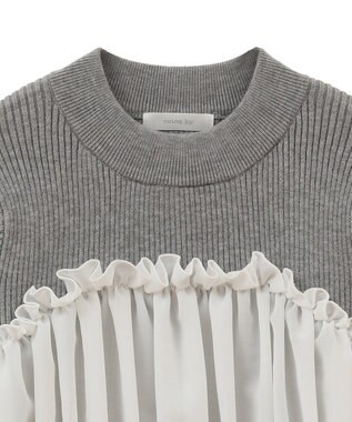 Green Parks ・ｓｗｉｎｇ　ｂｙ　ビスチェレイヤーハイネックニット Gray Mixture