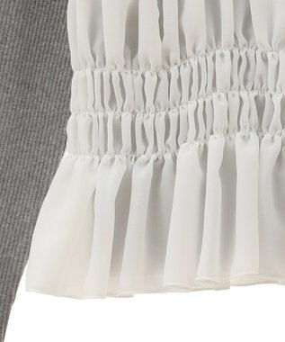 Green Parks ・ｓｗｉｎｇ　ｂｙ　ビスチェレイヤーハイネックニット Gray Mixture