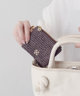 russet ナイロンラフィアスクエアマルチケース(Z-319) D.Brown