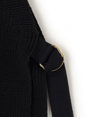 23区 【洗える】コットンポリエステルリリヤーン ニットベスト ネイビー系