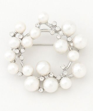 ANY サークルパールブローチ シルバー