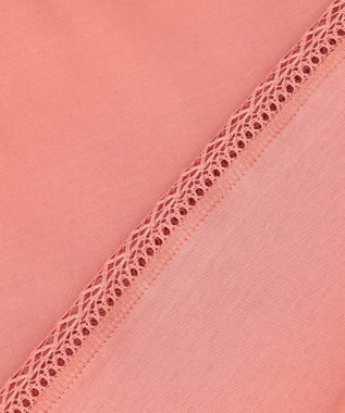 J.PRESS LADIES 【一枚で着映え】コットンスムース レース カットソー サーモン系