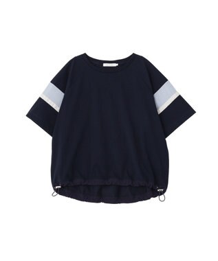 AMERICAN HOLIC 異素材ラインプルオーバー Navy