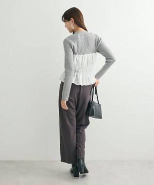 Green Parks ・ｓｗｉｎｇ　ｂｙ　ビスチェレイヤーハイネックニット Gray Mixture