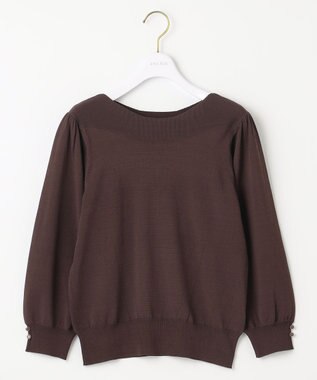 ANY SIS 【洗える】パフスリーブ ニット ブラウン