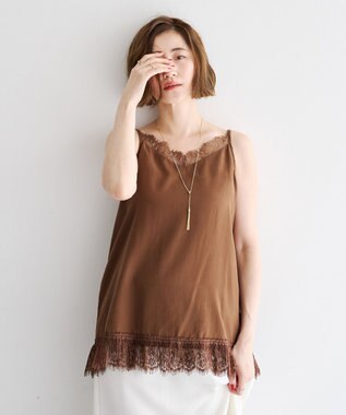 YECCA VECCA レースキャミソール Brown