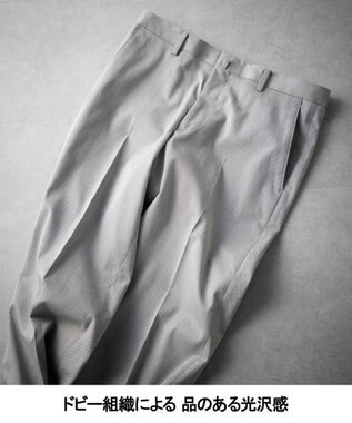 GOTAIRIKU 仕事で着られる綿パン【吸水速乾/ストレッチ/折り目加工】クールマックスコットンパンツ_ノータック（26年モデル） ライトグレー系