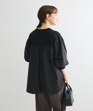 Green Parks ミニケーブルドッキングニットチュニック Black