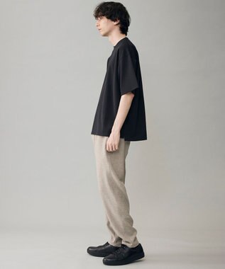 UNFILO MENS リネンライク イージーテーパード グレー