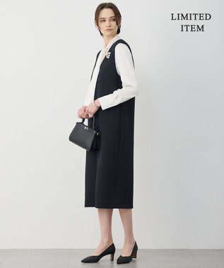 ICB 【WEB限定】ソフトダンボール ジャンパースカートワンピース ブラック