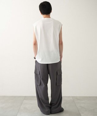 WEGO 【ユニセックス着用ITEM/MLサイズ展開/綿100%】スリーブレスコットンT ホワイト