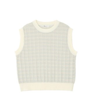 CRAFT STANDARD BOUTIQUE リンクスチェックニットベスト Light Gray