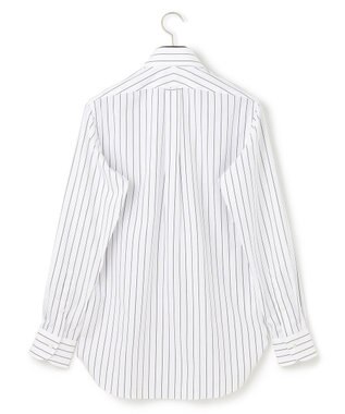 J.PRESS MEN 【WEB・一部店舗限定】【PREMIUM PLEATS / 形態安定】スーピマコットンホールドストライプ シャツ / ワイドカラー ネイビー系2