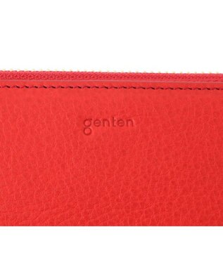 genten ミネルヴァ2 Lファスナー長財布 アカ