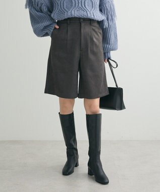 Green Parks ・ＥＬＥＮＣＡＲＥ　ＤＵＥ　スエードポンチハーフパン Charcoal Gray