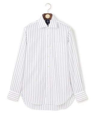 J.PRESS MEN 【WEB・一部店舗限定】【PREMIUM PLEATS / 形態安定】スーピマコットンホールドストライプ シャツ / ワイドカラー ネイビー系2