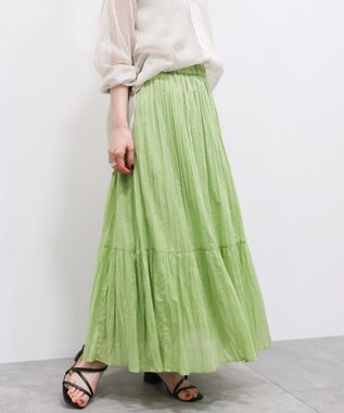 AMERICAN HOLIC ボイルクリンクルティアードスカート Pistachio