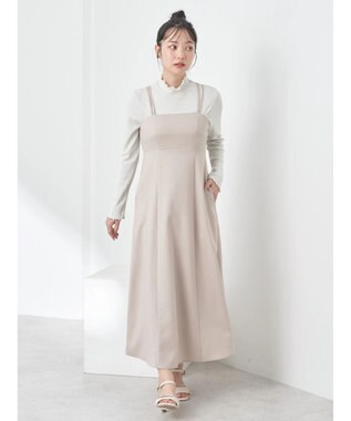 earth music&ecology ダブルストラップキャミワンピース Beige