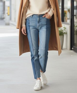 OP／FILA 【OP】美脚パッチワークデニム