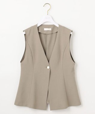 ANY SIS 【スタイリストコラボ】ジレ×ラメチュールスカート セットアップ ベージュ