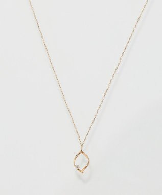 Phoebe 【K10】リーフィーダイヤモンドネックレス/全長:40cm ゴールド