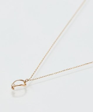 Phoebe 【K10】リーフィーダイヤモンドネックレス/全長:40cm ゴールド