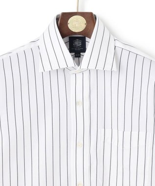 J.PRESS MEN 【WEB・一部店舗限定】【PREMIUM PLEATS / 形態安定】スーピマコットンホールドストライプ シャツ / ワイドカラー ネイビー系2