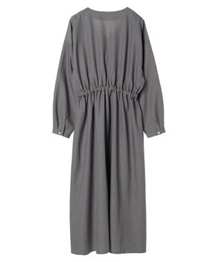 Green Parks ・ＥＬＥＮＣＡＲＥ　ＤＵＥ　Ｖネックイロイロ釦ワンピース Gray Mixture