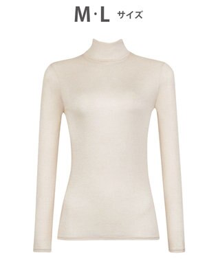 WACOAL あったかTシャツ あったかインナー 10分袖 アウターとしても利用可 保温性 長袖 ハイネック レディース CLD723 /ワコール ベージュ