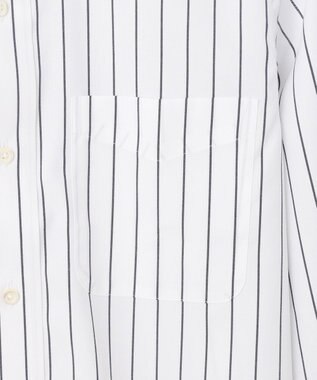 J.PRESS MEN 【WEB・一部店舗限定】【PREMIUM PLEATS / 形態安定】スーピマコットンホールドストライプ シャツ / ワイドカラー ネイビー系2