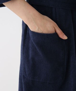 UCHINO エアリータッチ ラグランレディスローブ ダークブルー