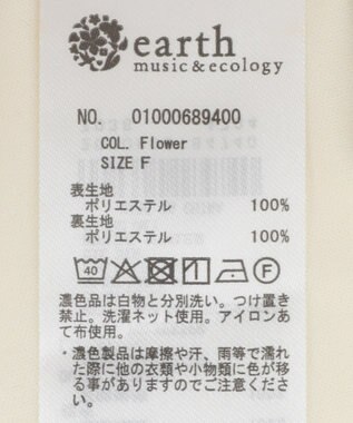 earth music&ecology チョーカー付き楊柳ラッフルブラウス Flower