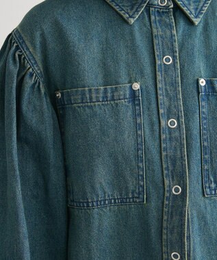 Green Parks ・ＳＵＧＡＲ　ＳＰＯＯＮ　ボリュームスリーブデニムシ Green