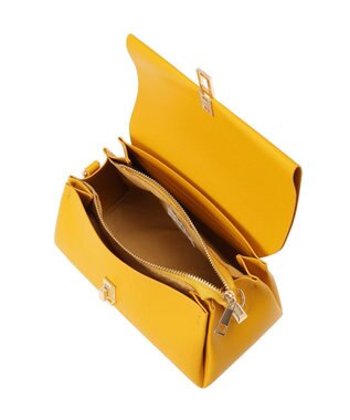 earth music&ecology 軽量フラップ三層ショルダーバッグ Yellow