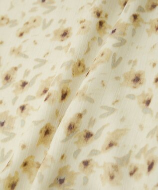 earth music&ecology チョーカー付き楊柳ラッフルブラウス Flower