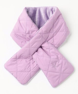 組曲 KIDS 【150-170㎝】マフラー付き中綿キルト アウター ラベンダー