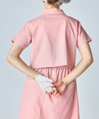 FILA GOLF／marie claire 【marie claire SPORT】 シアサッカーワンピース ピンク