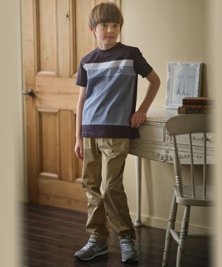 J.PRESS KIDS 【110-130cm】40/2 天竺ブロッキング Ｔシャツ ネイビー系